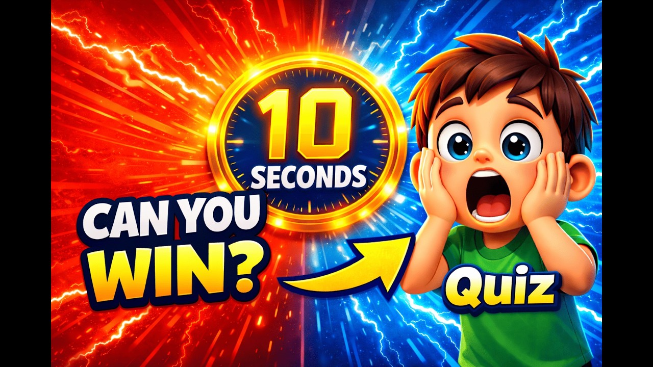 If You Miss 1 Question… You Lose! 😲 10-Second Kids Quiz Challenge!