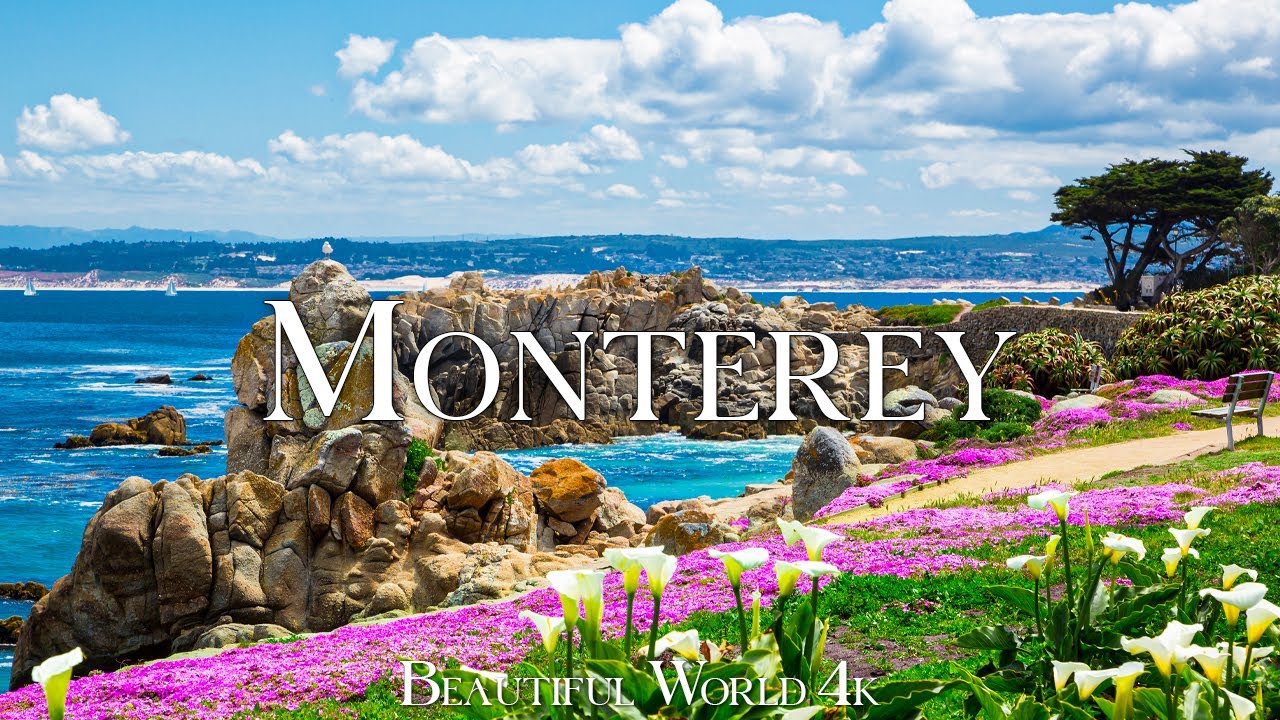 Monterey, California 4K Relaxation Film - Peaceful Piano Music - Beautiful Nature