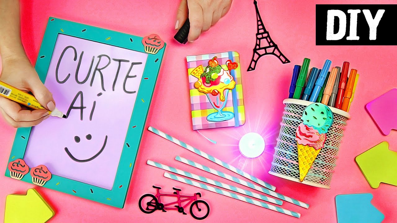 DIYs Fofinhos para Decorar e Organizar 🍧💙 Apoiador de celular, Porta Joias e mais | Le Biscuit