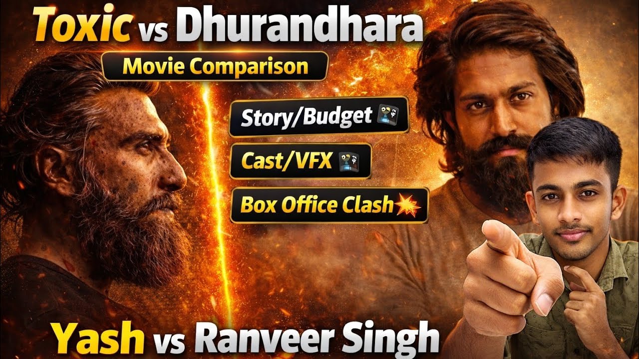 Toxic vs Dhurandhara Movie Comparison  | Yash vs Ranveer Singh|Story,Budget,Cast & Box Office Clash|