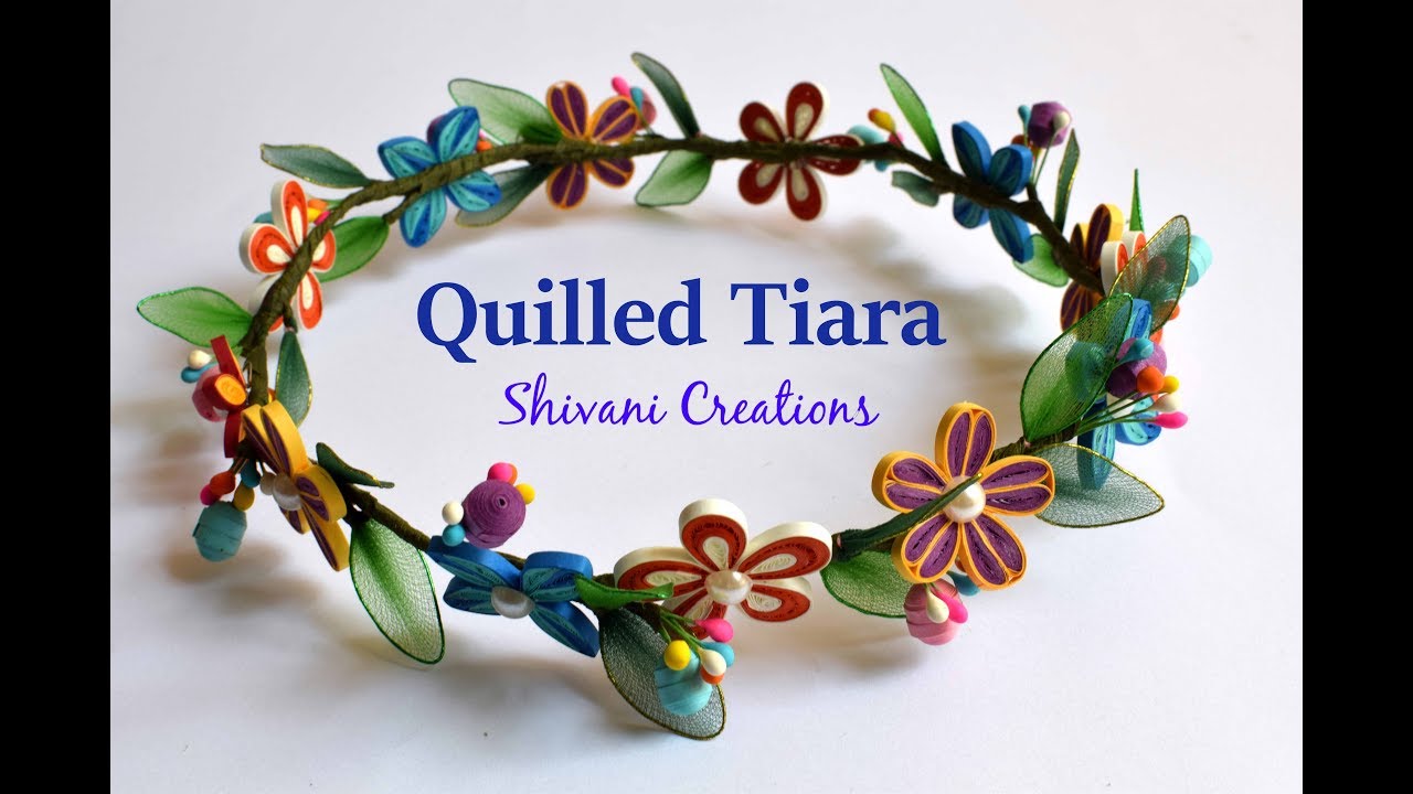 Quilling Tiara/ Quilled Hair Accessory/ Quilling Jewellery/Fleur quilling