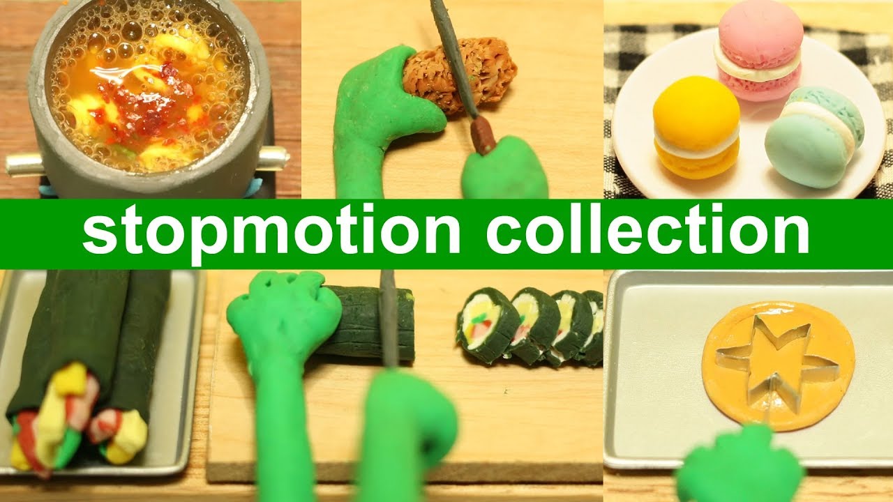 스톱모션 요리/Stop Motion Cooking/애니메이션/animation collection/clay/ASMR/mukbang/playdoh/애니먹방/클레이/모음/Wmotion