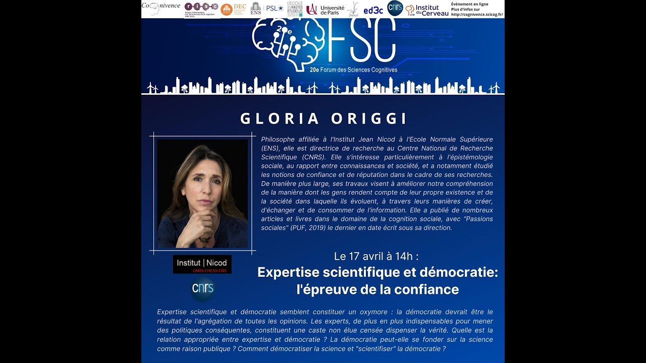 FSC2021: Expertise scientifique et d&eacute;mocratie: l'&eacute;preuve de la confiance?