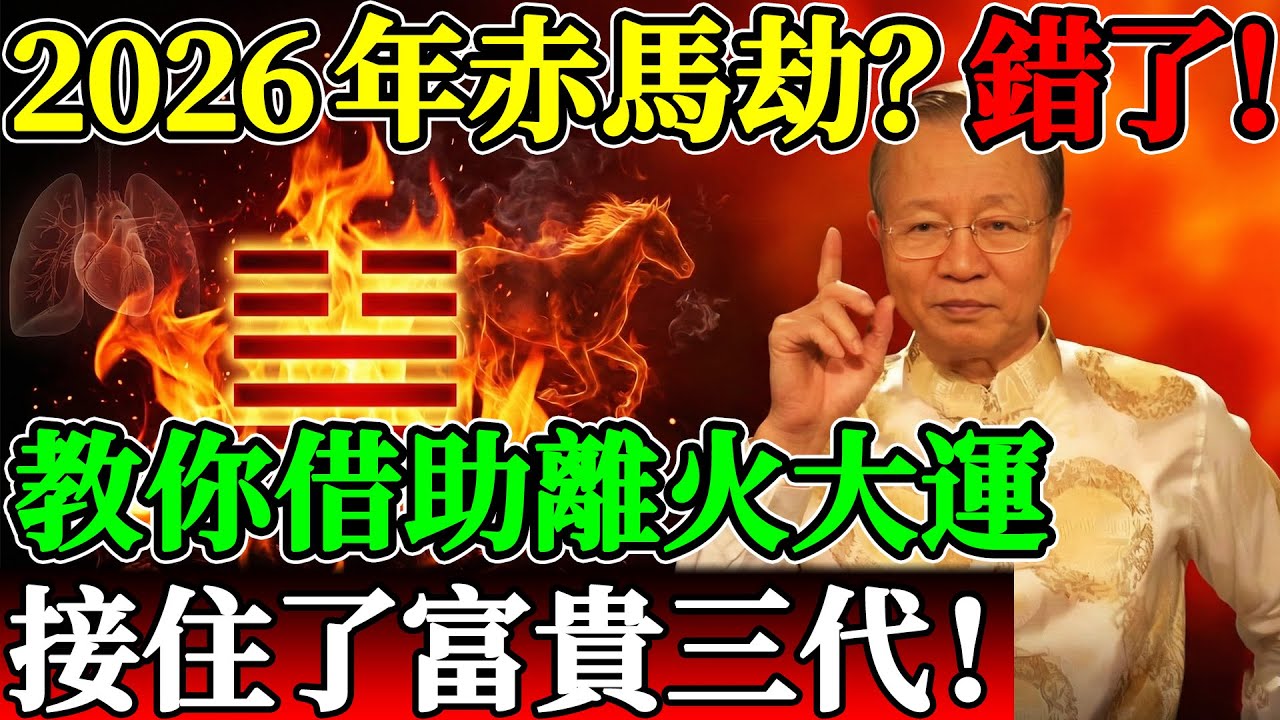 2026年赤馬劫？錯了！曾仕強：這是離火運送給你的“能量大禮包”，接住了富貴三代。#曾仕強 #曾仕強易經 #曾仕強預言 #國學智慧 #易經 #中國式管理 #赤馬紅羊劫 #2026年預言 #離火九運