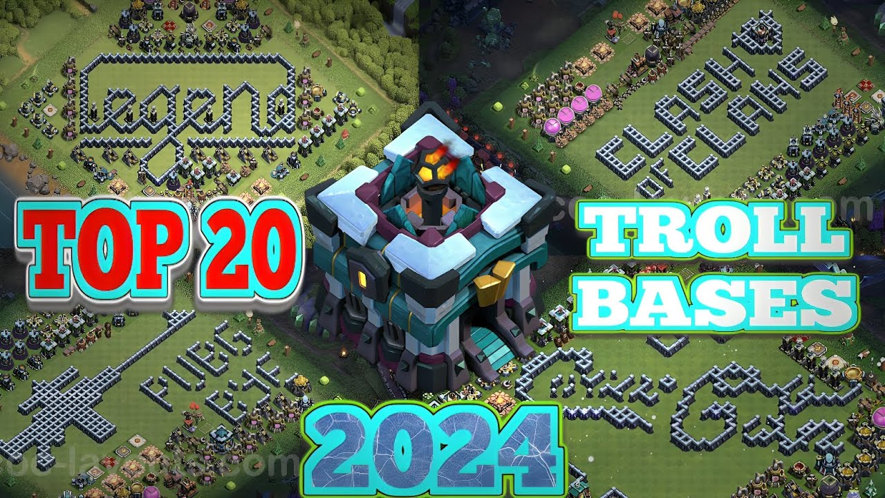 TOP 20 ! Th13 Troll/Funny Bases With Copy Link ! Th13 Funny Bases With Link:- Clash of Clans