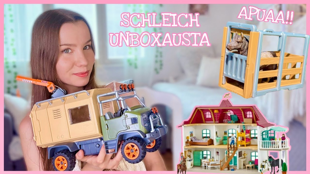 LISÄÄ SCHLEICH UNBOXAUSTA✨ Safariauto ja kartano!