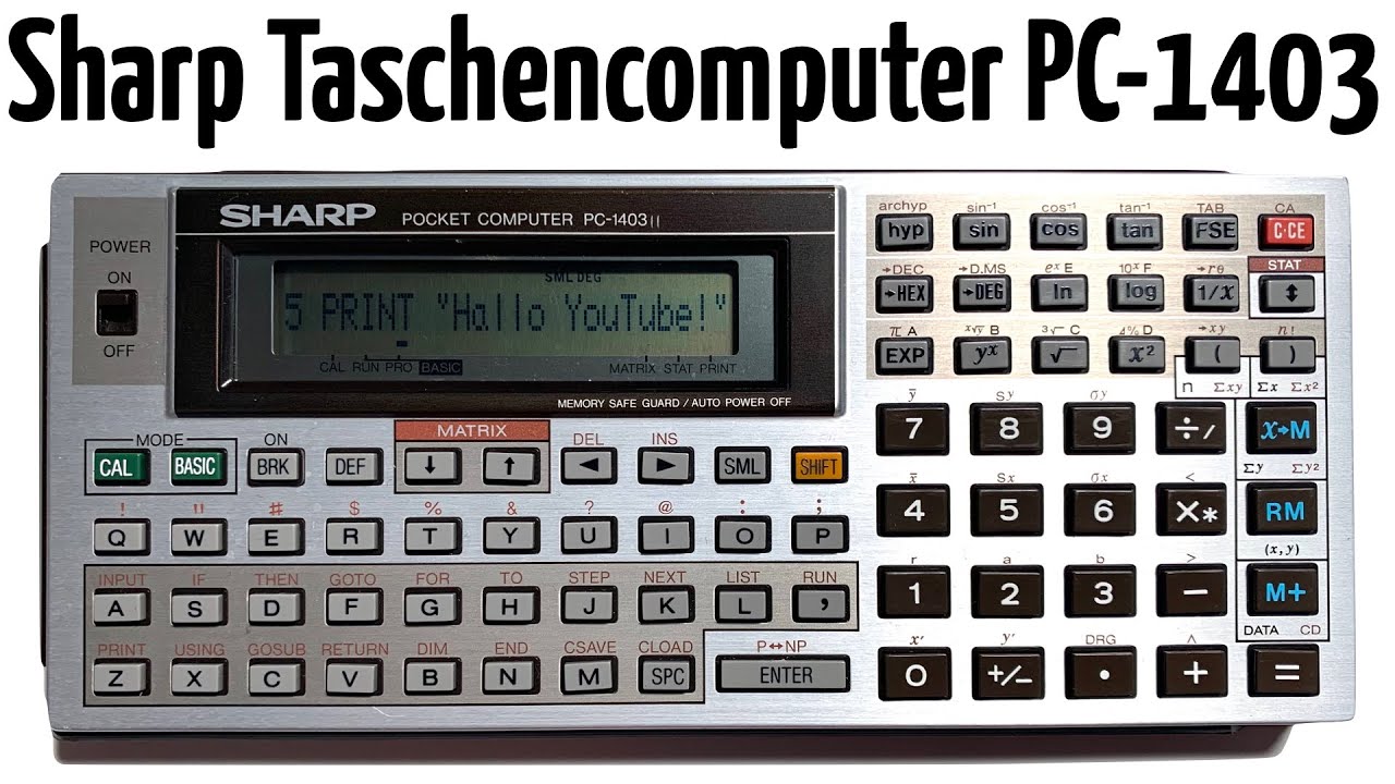 Sharp Taschencomputer PC-1403 Vorstellung, CE-129P Druckerdock, Datenübertragung mit PocketTools