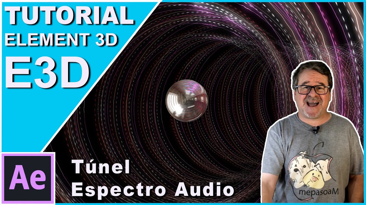 TUTORIAL TÚNEL psicodélico con espectro de audio | Element 3D