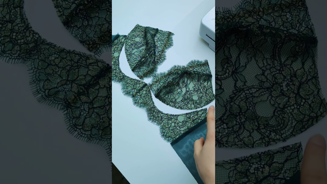 Sewing a green bralette #shorts #sewing #diy