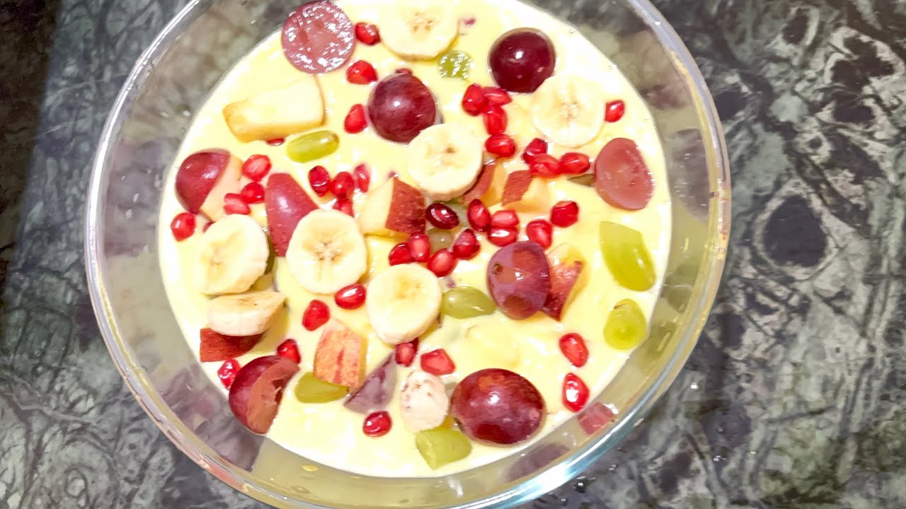 Fruit Custard Recipe | Quick Dessert |❤️😊