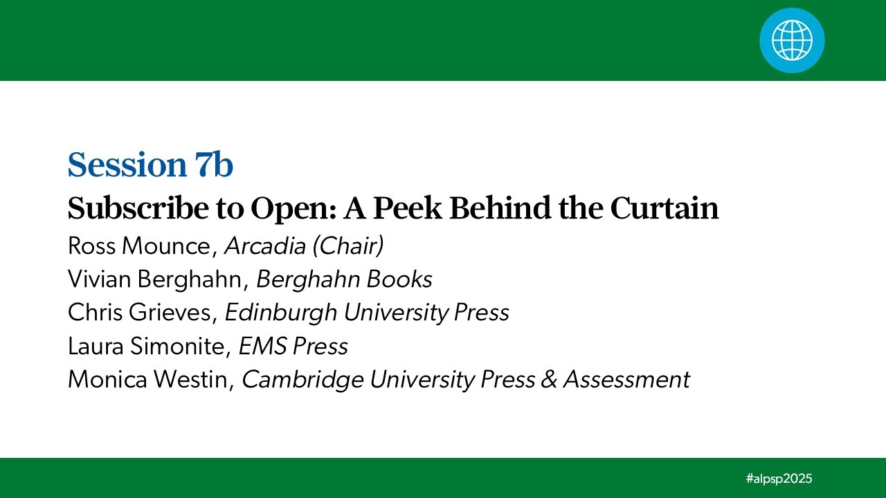 ALPSP Annual Conference and Awards 2025: Session 7b