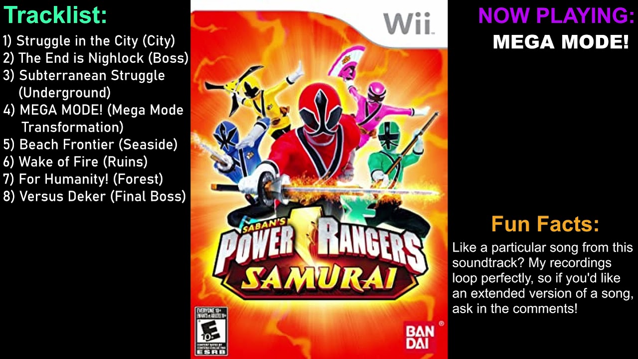 The Coolest OST You've Never Heard: POWER RANGERS SAMURAI (Wii) Soundtrack