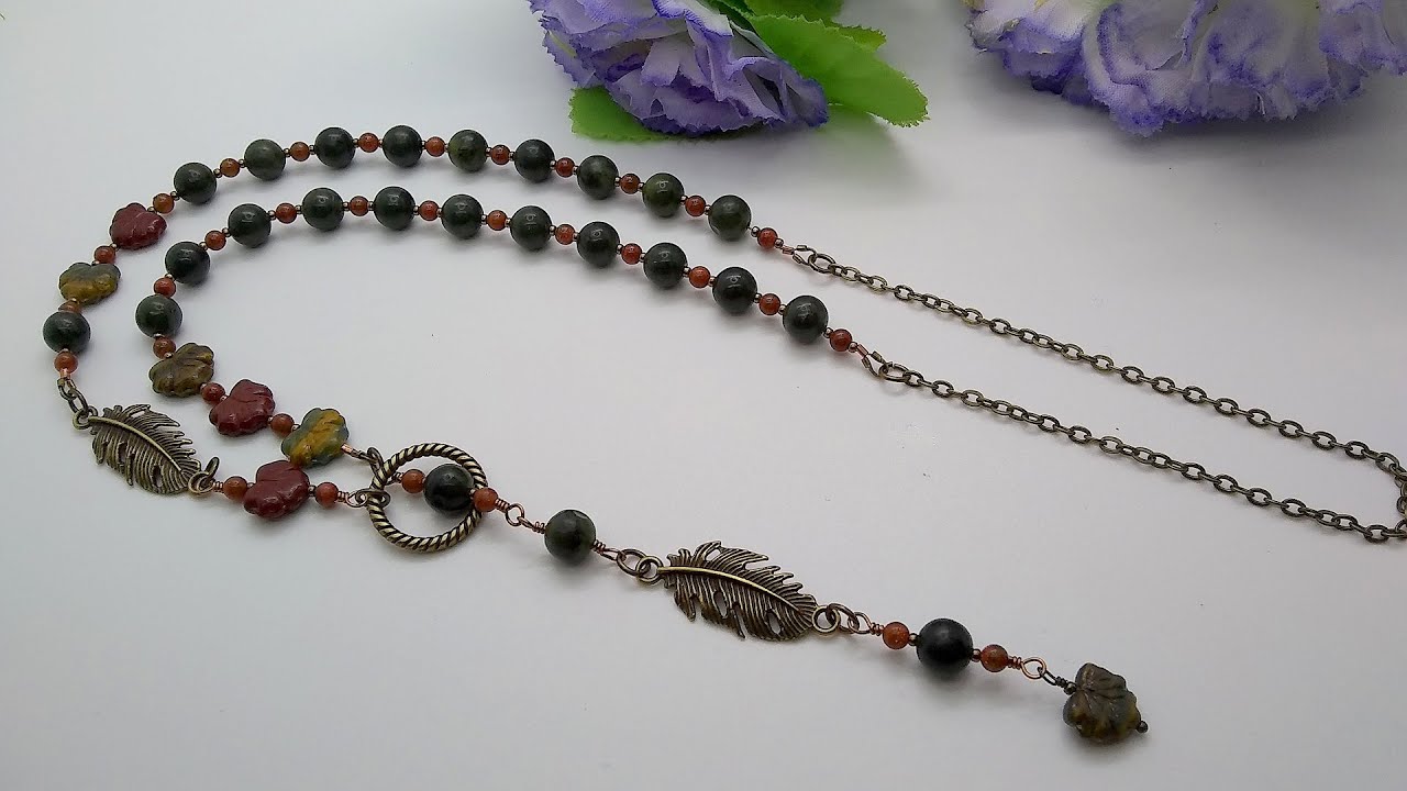 Gemstone Lariat Necklace Tutorial Using Beebeecraft Products