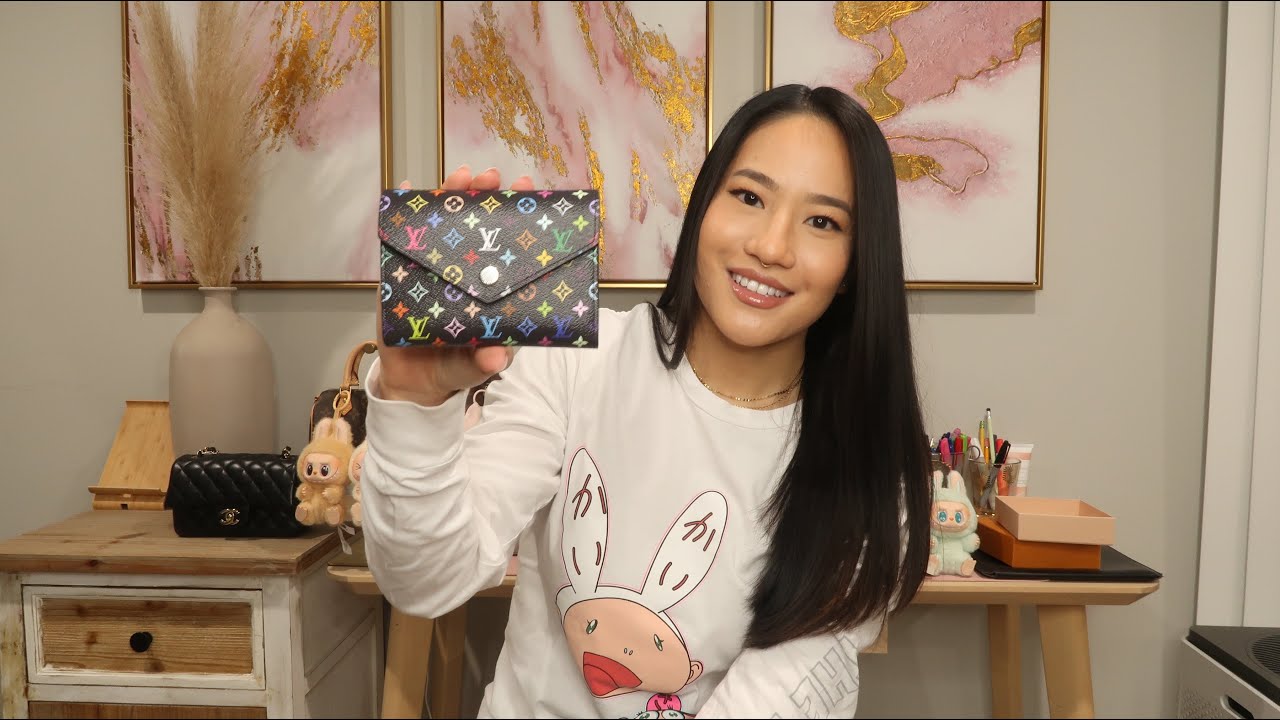 Louis Vuitton x Takashi Murakami Victorine Wallet Unboxing // Multicolored piece 😍