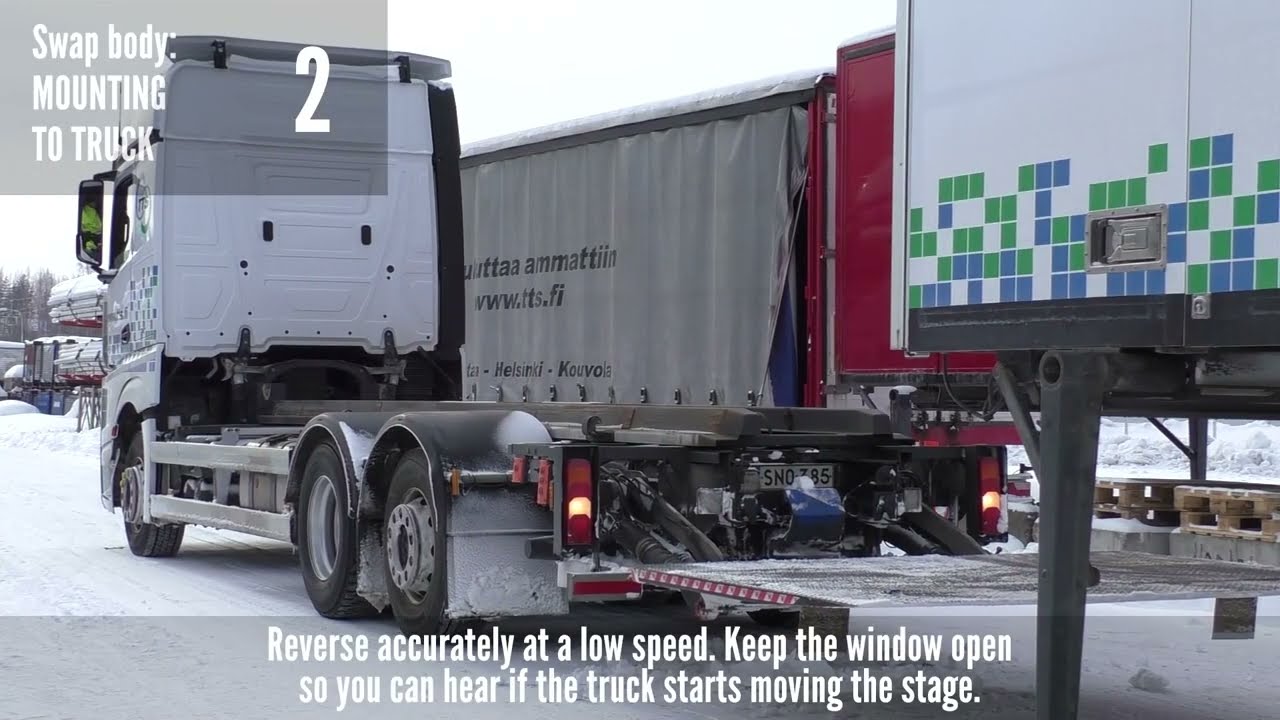 LOGISTICS &ndash; SWAP BODY &ndash; 3 / Taking a swap body container into a vehicle