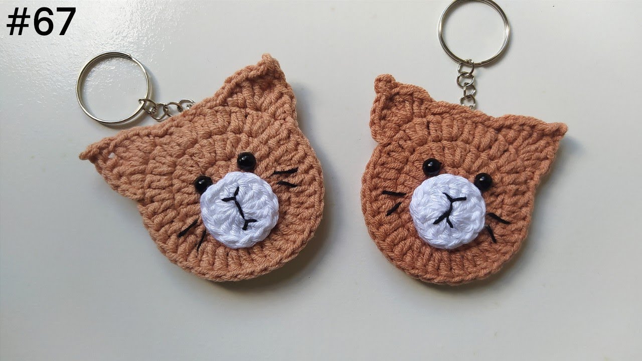Como fazer CHAVEIRO de CROCHE - GATO GATUNO