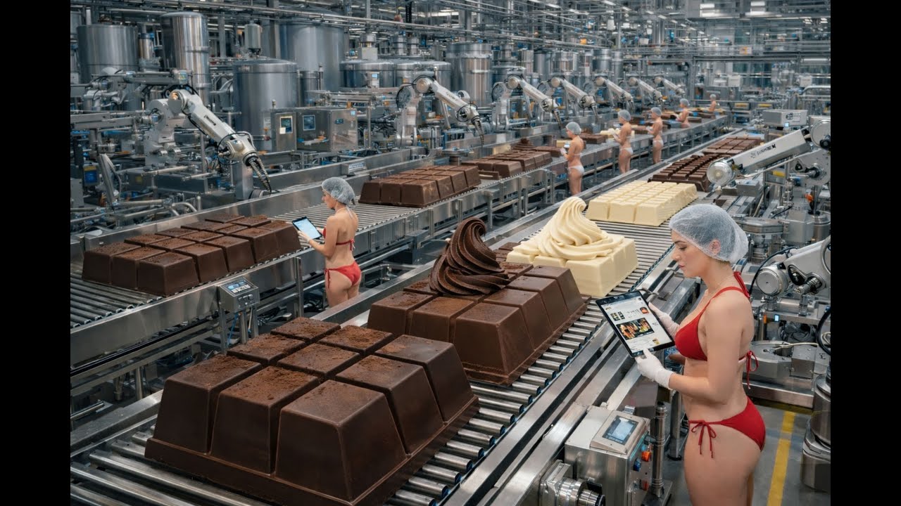 The Most Advanced Chocolate Factory Ever: Year 3000 AI Automation (Full Process)