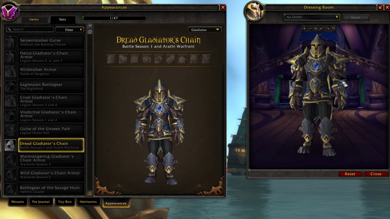 Dread Gladiator's Chain | Alliance Mail PvP Armor | World of Warcraft Battle for Azeroth