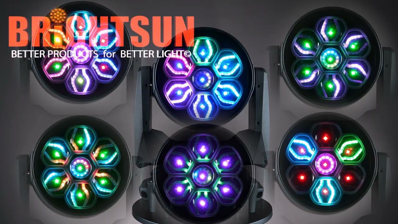 Demon Eye 7x60W LED Moving Head Light, 3in1 effects: Bee Eye + Mac Aura + Zonda Auxiliary