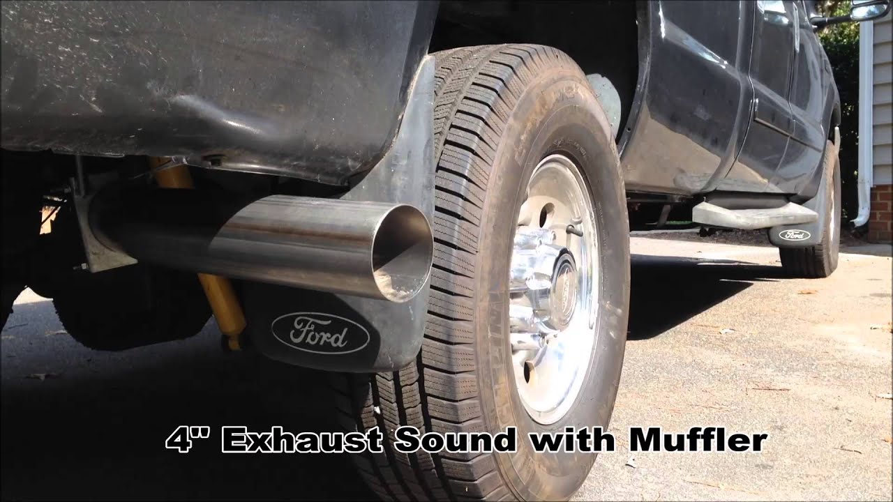 Diamond Eye 4" Exhaust with Muffler Install - Before & After Sound