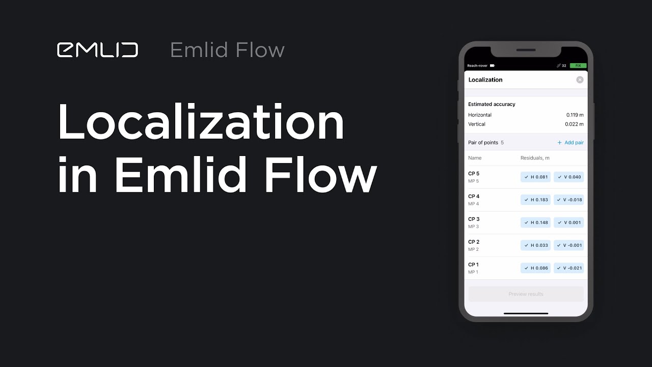 Локализация в Emlid Flow