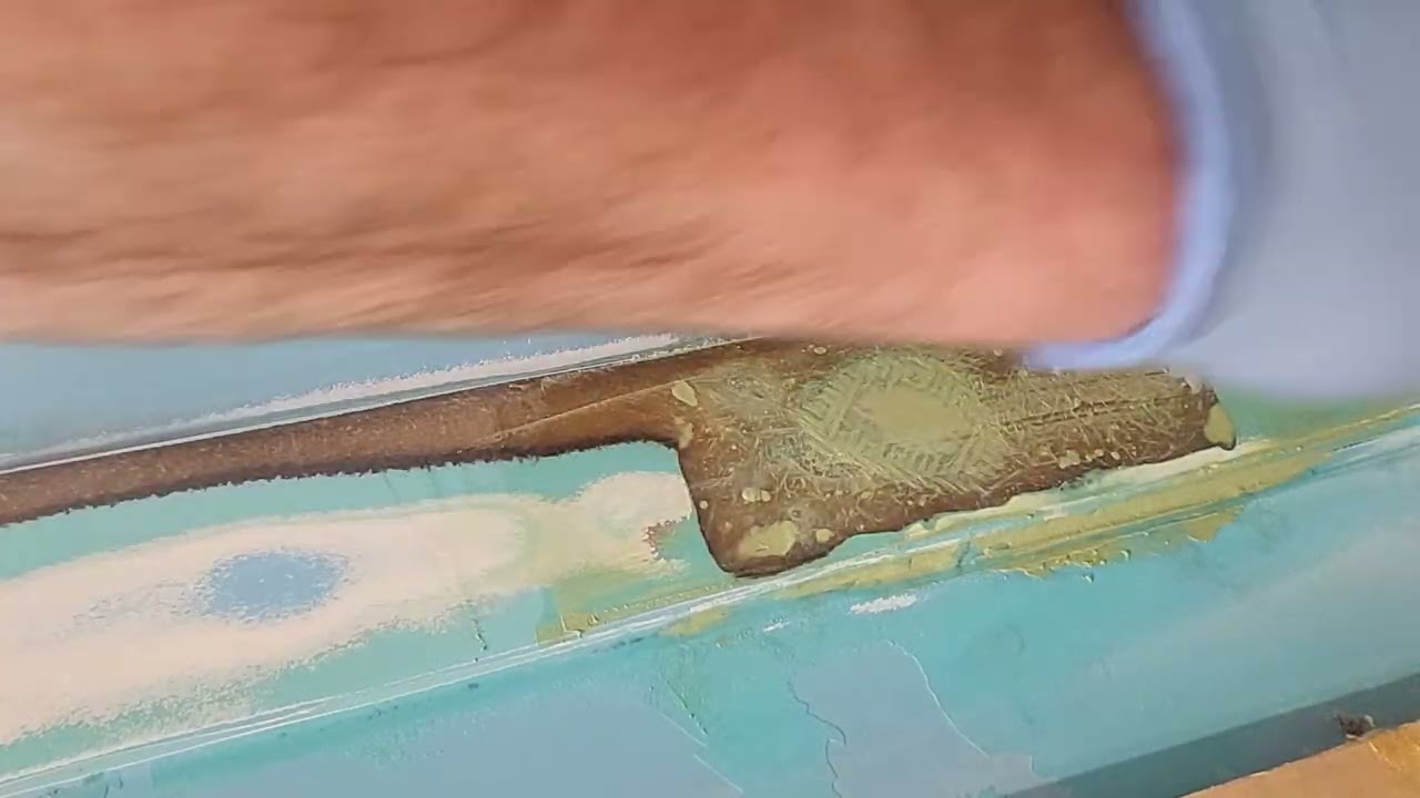 Fiberglass  boat hole repair 3