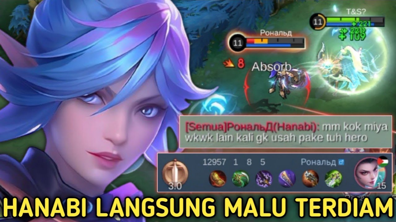 SETELAH DIREMEHKAN & DIKETAWAIN HANABI! MIYA LANGSUNG LOCK HANABI SAMPAI MALU TERDIAM!MOBILE LEGENDS