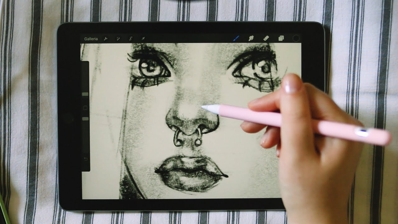 IPAD DRAWING ASMR // REAL TIME SKETCHING