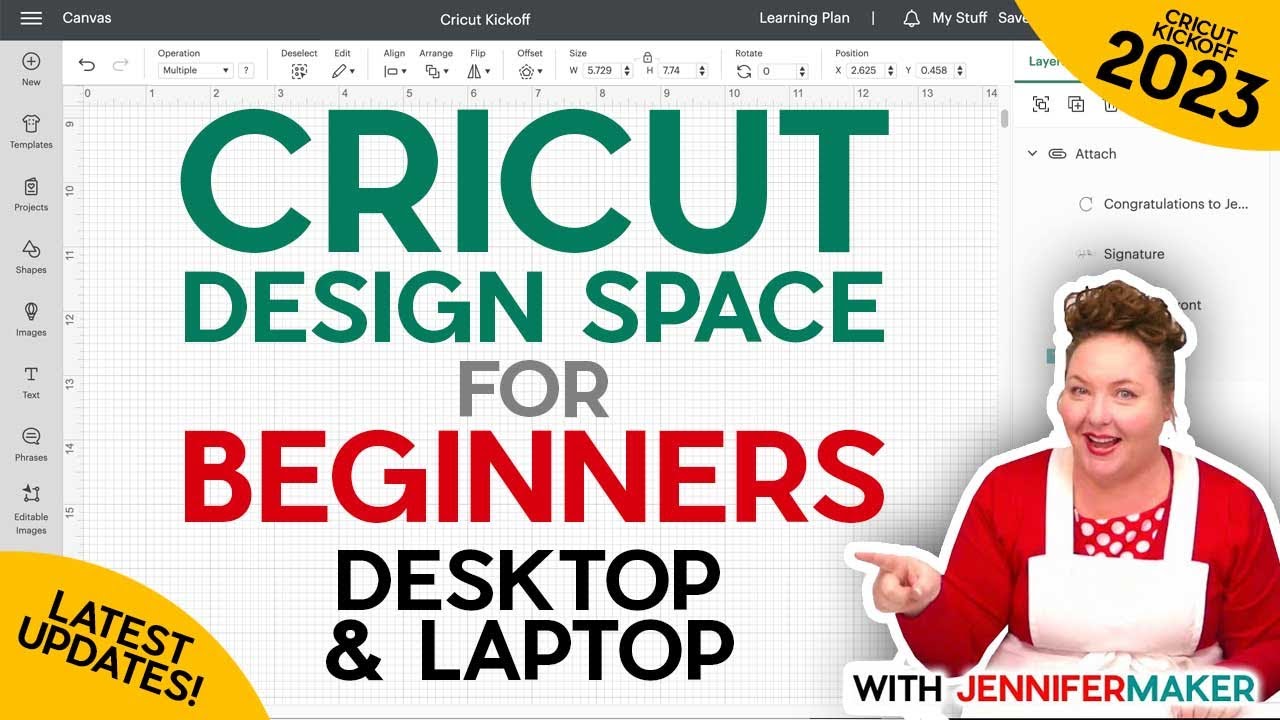 How to Use Cricut Design Space in 2023 on Desktop or Laptop! (Cricut Kickoff Lesson 3)