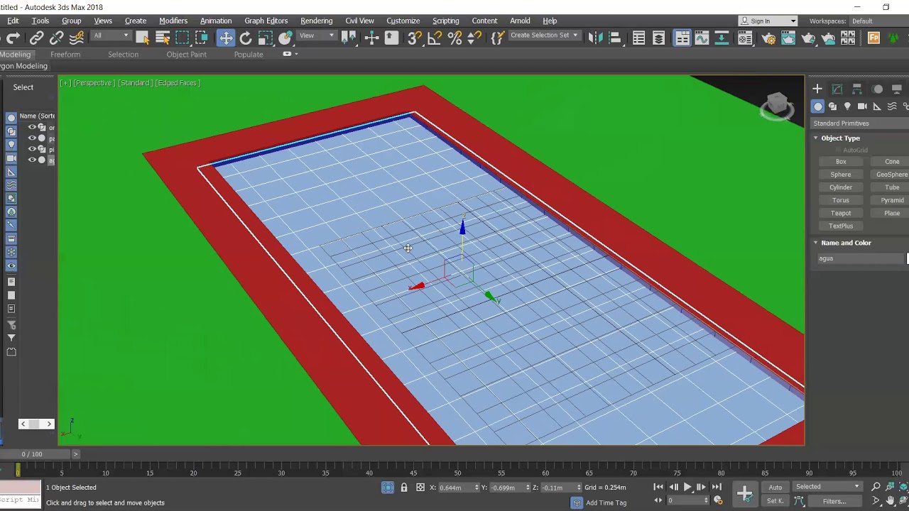 3D Max _ modelado de una alberca parte 3