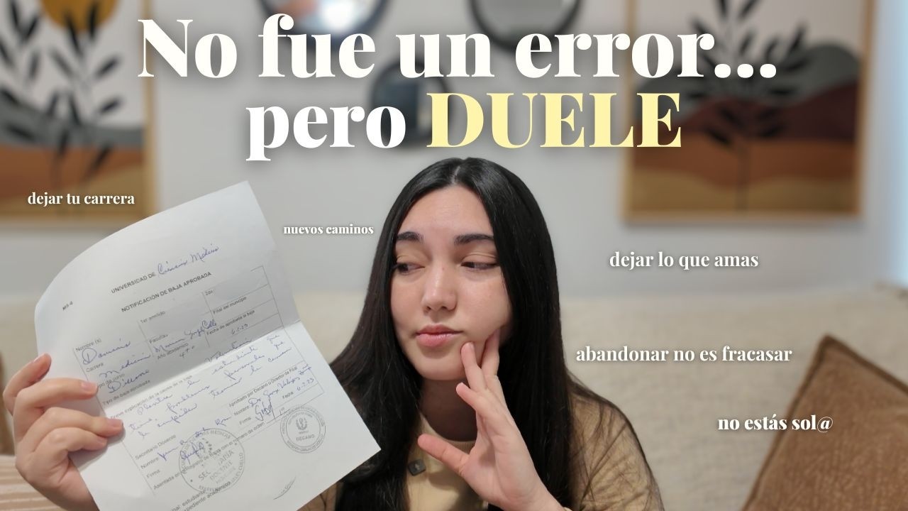 Dejar tus estudios se siente así (nadie habla de ello)