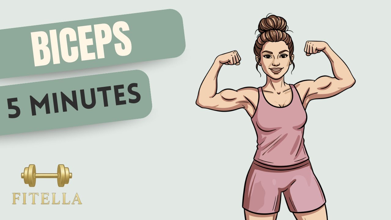5 Minute Biceps Workout for Women | No Equipment