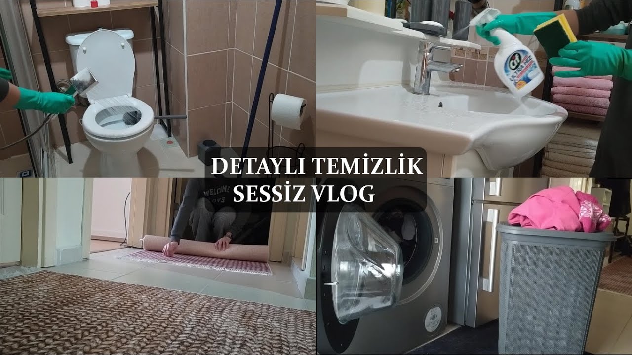 SESSİZ VLOG | BENİMLE BİR GÜN🧽 | DETAYLI TEMİZLİK VLOGU 🧼 | #cleaning #vlog #silent