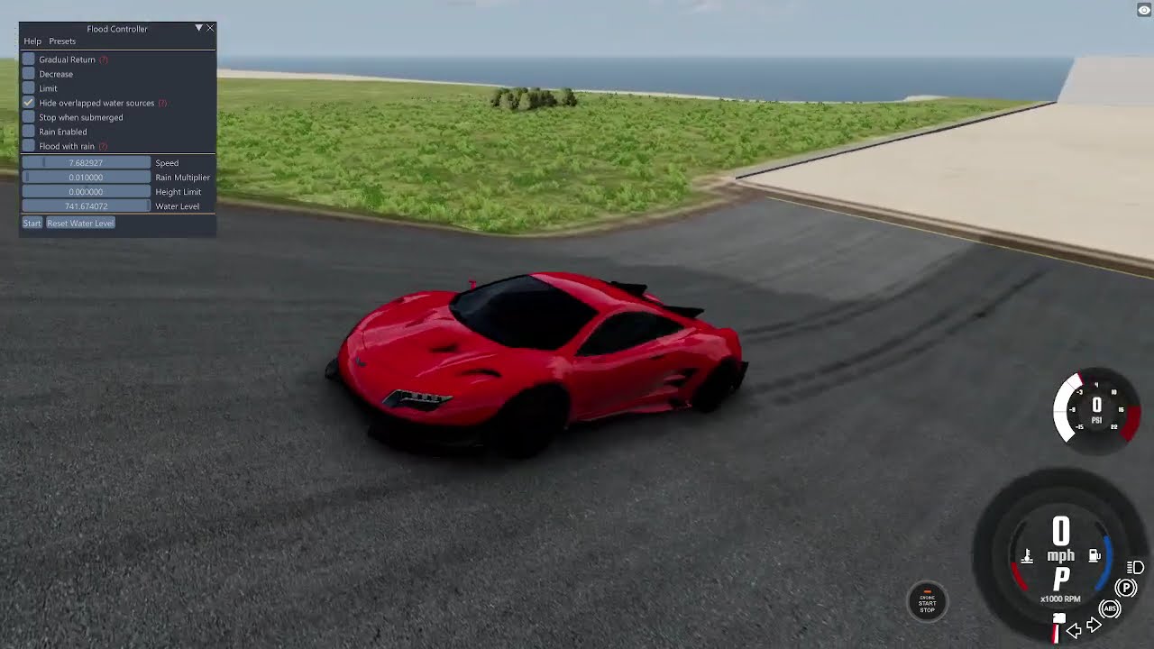 playing BeamNG Drive