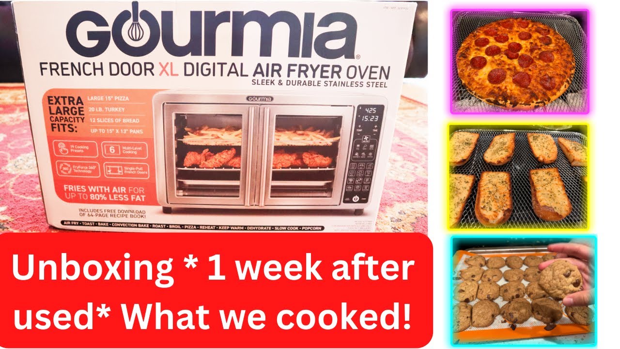Unboxing Gourmia French Door XL Digital Air Fryer Deal from Costco! 1 week used and Foods we cooked!