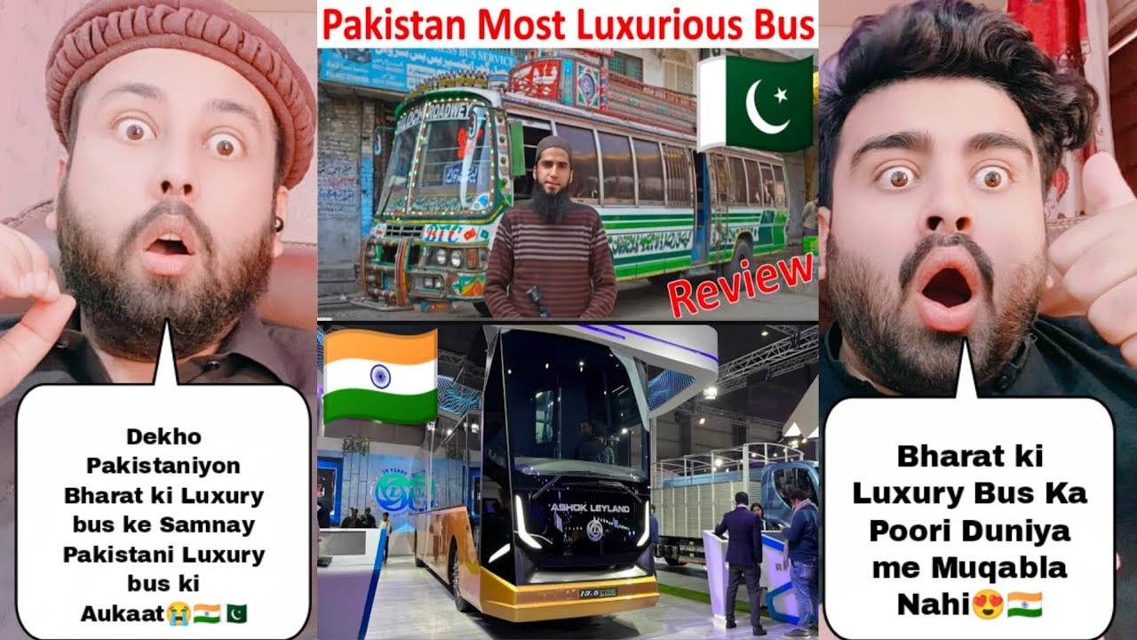 India Luxury Bus Vs Pakistan Luxury Bus Comparison | Pakistani Reaction