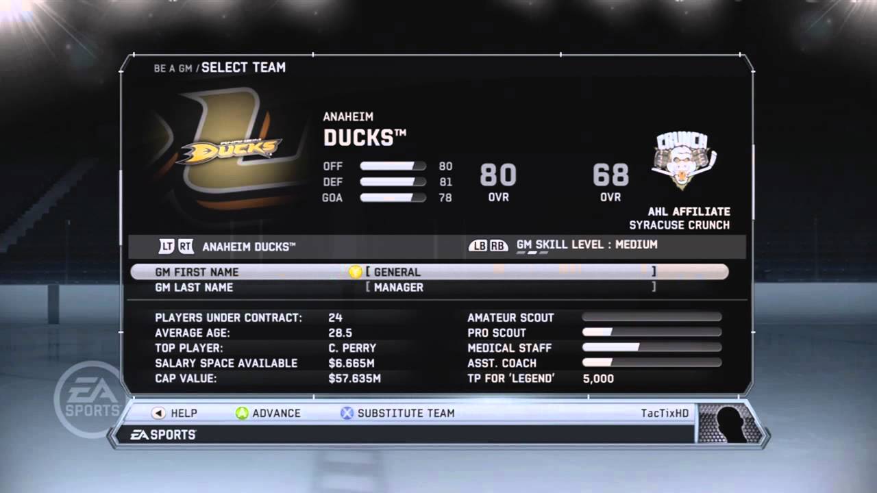 NHL 13 | Expansion Team Mode Idea | TacTixHD