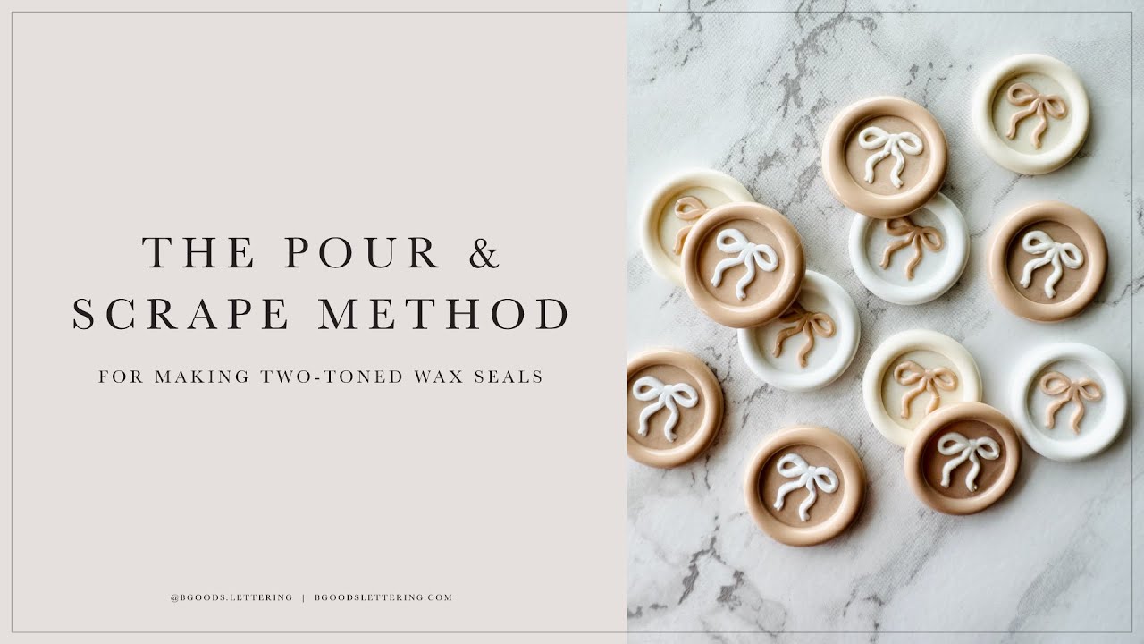 The Pour & Scrape Method for making two-toned wax seals
