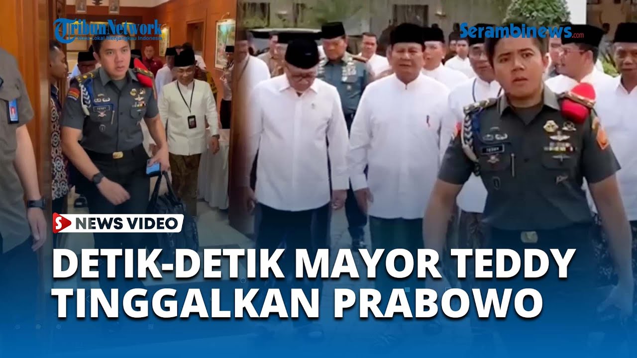 Mayor Teddy Naik Pangkat, NANGIS HARU Pamit ke Prabowo Sambil Tenteng Tas Tinggalkan Kartanegara