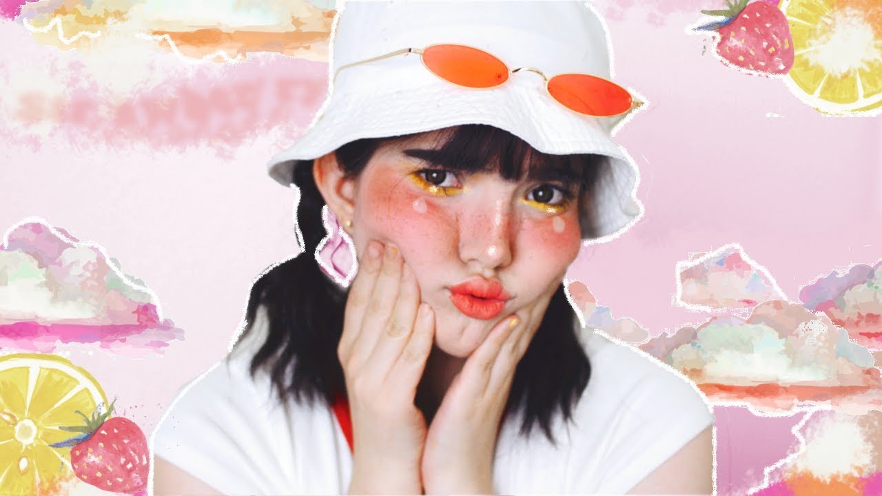 🍓STRAWBERRY LEMONADE TEARS 🍋| Makeup Tutorial