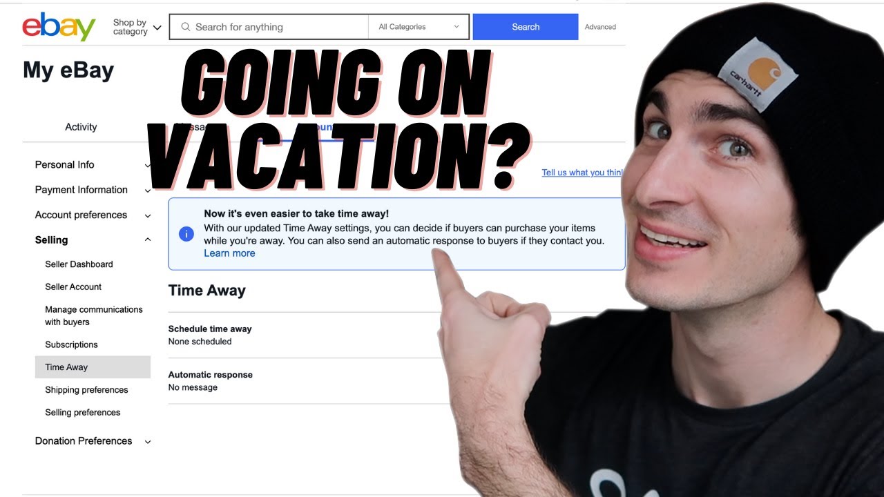 How to Put Your Ebay Store on Vacation Mode 2 Ways - Change Handling Time & Ebay Time Away