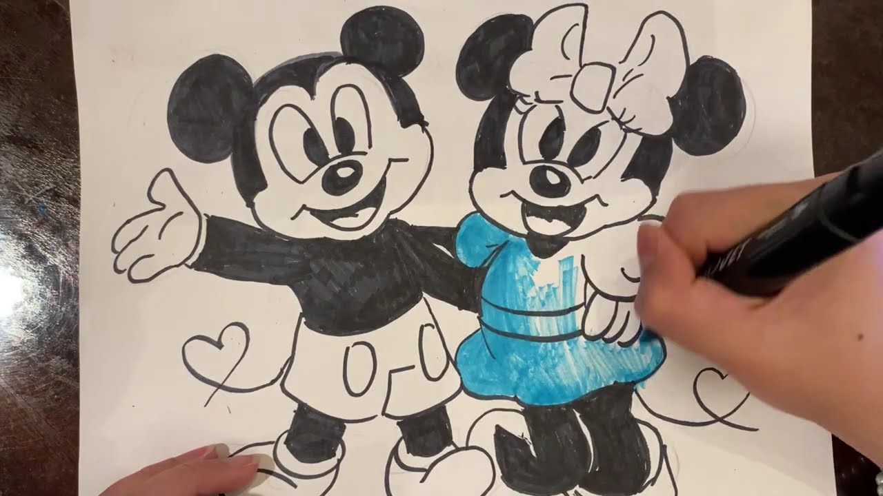 How To Draw Mickey and Minnie