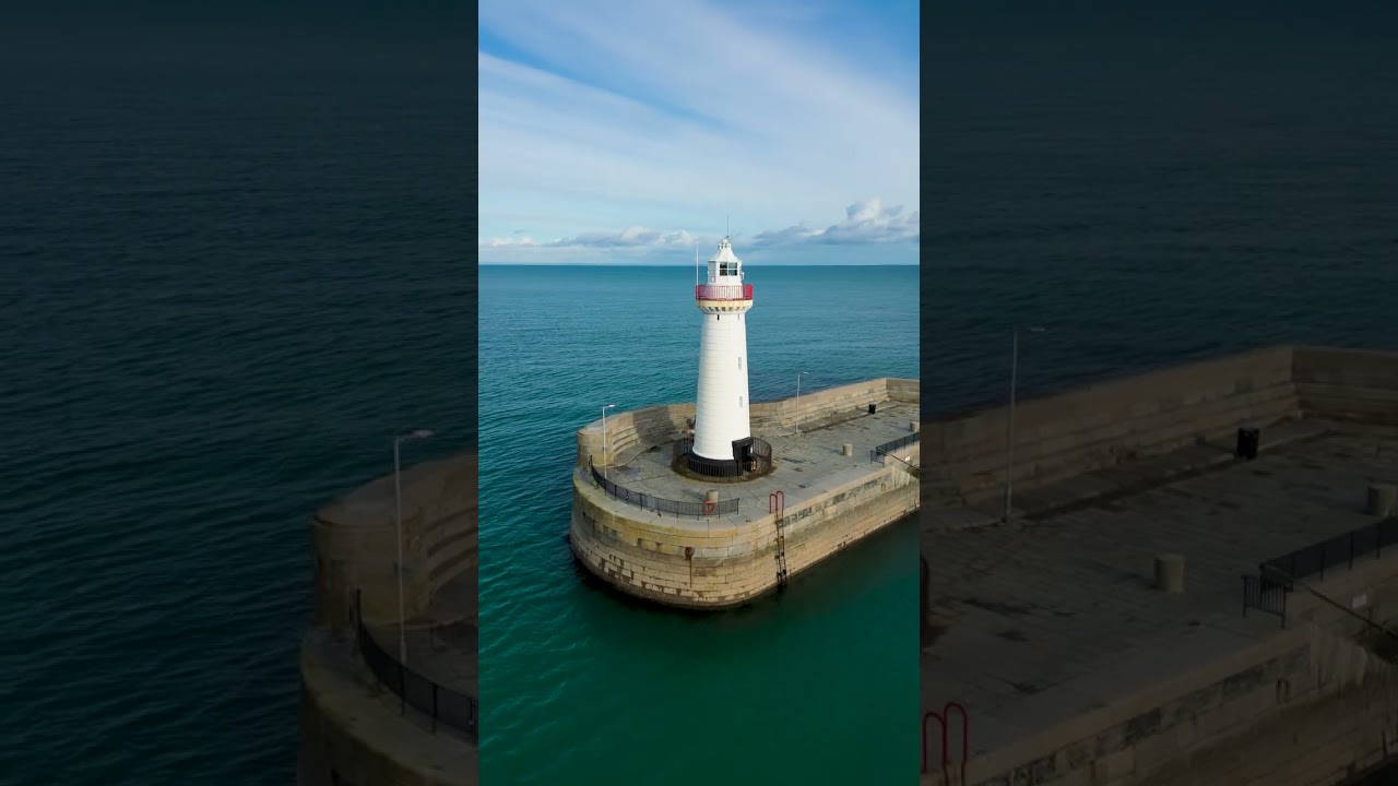 Donaghadee lighthouse drone footage