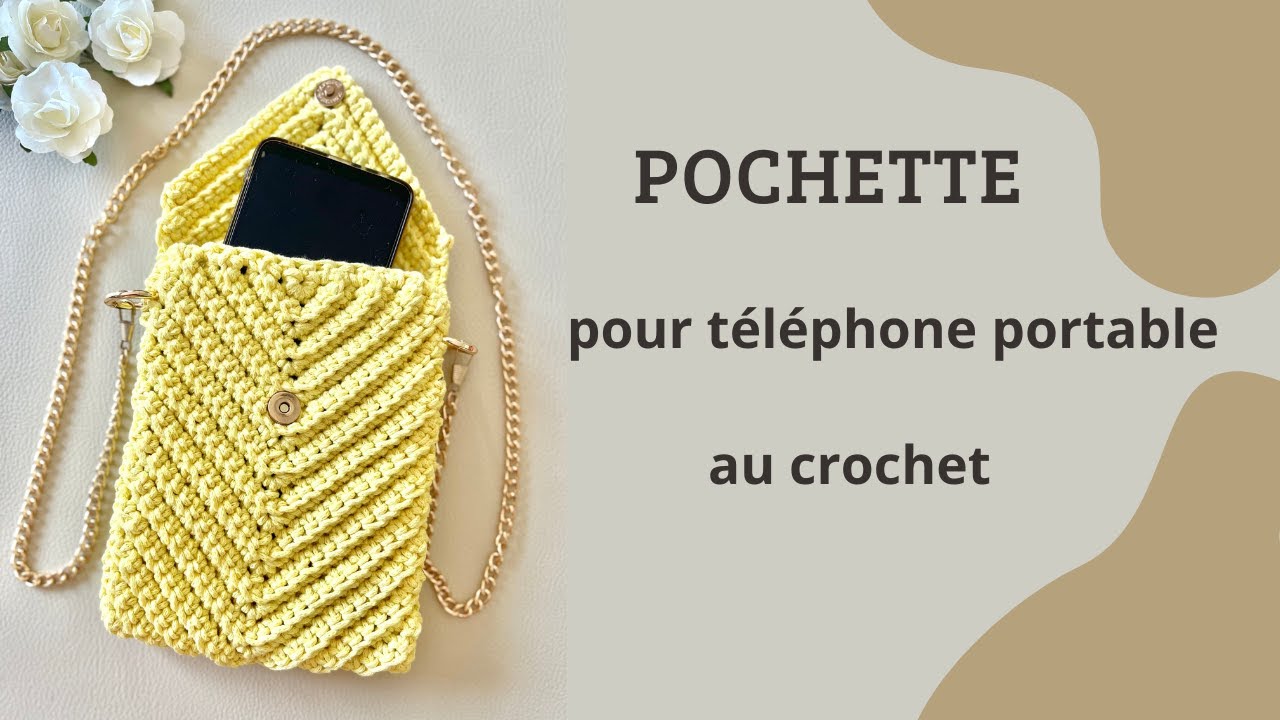 🤩Comment réaliser une pochette pour téléphone portable/Etui à lunettes 🤩Tuto DiY au crochet facile