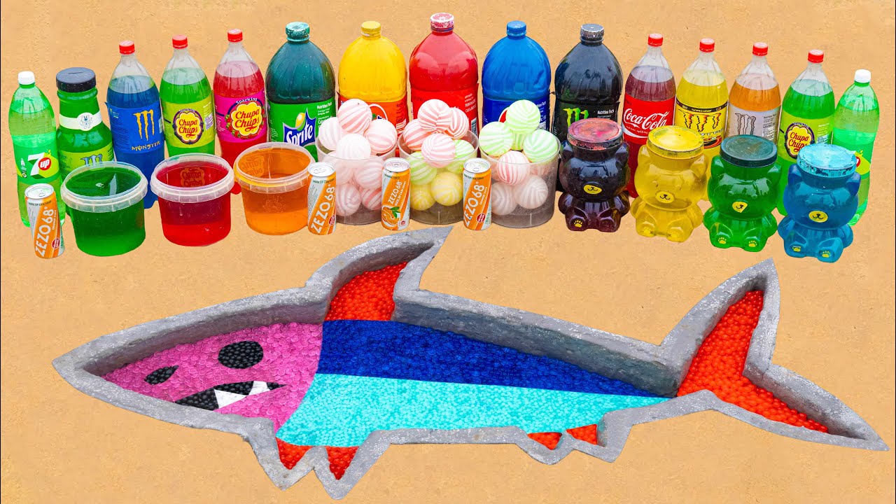 Eksperimen Ledakan Pasir Hiu Raksasa dengan Pepsi, Coca Cola & Mentos