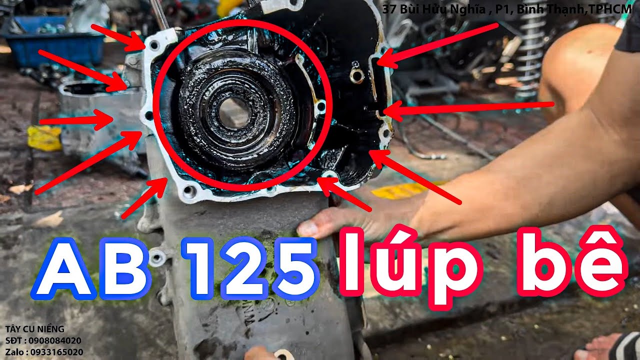 AB 125 xe bị LÚP BÊ do hết NHỚT