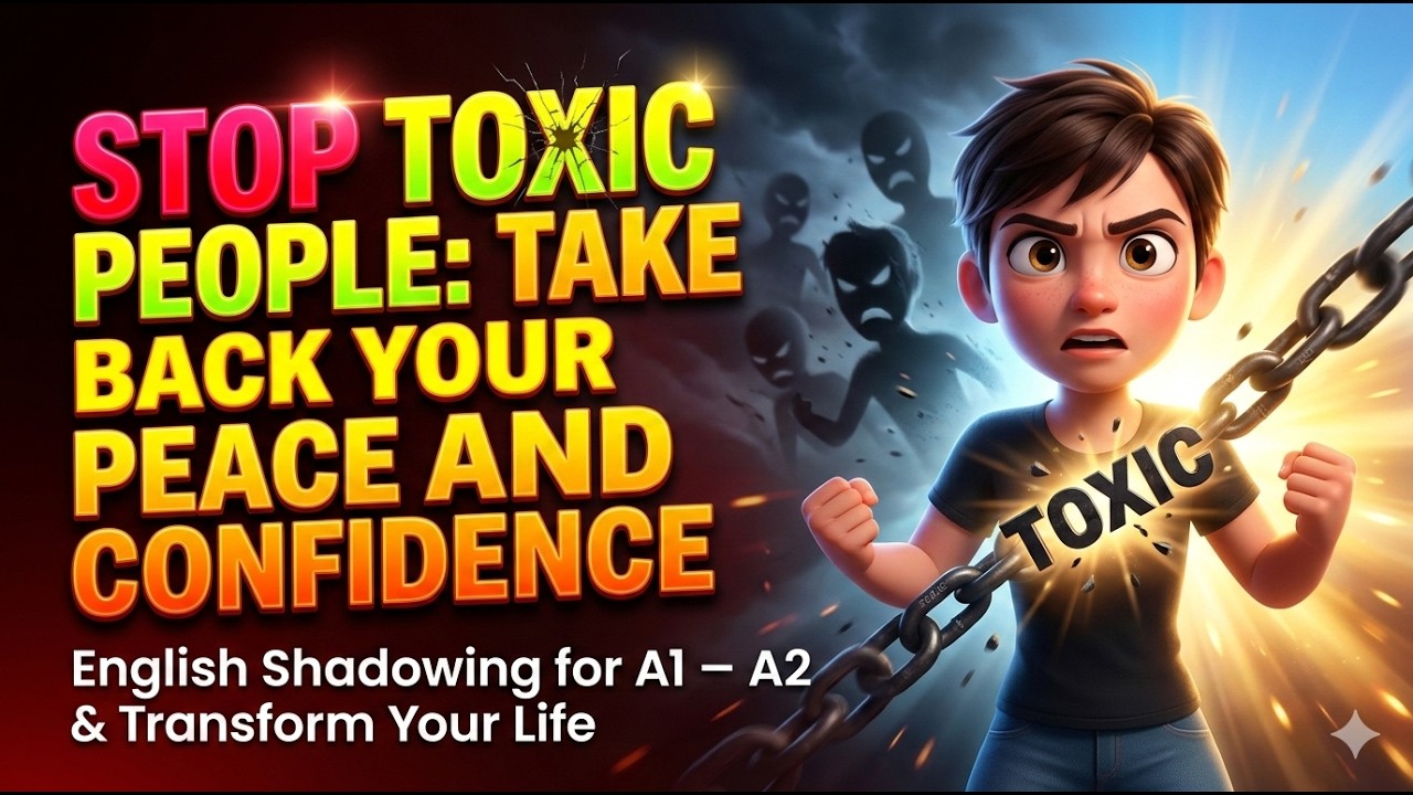 STOP TOXIC PEOPLE TAKE BACK YOUR PEACE AND CONFIDENCE || English Shadowing for A1 – A2