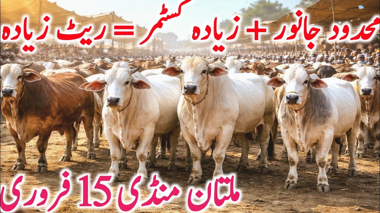 Today Multan Cow Mandi 2026 | Cholistani Sahiwal & Brahman Cows | Global Village Farming