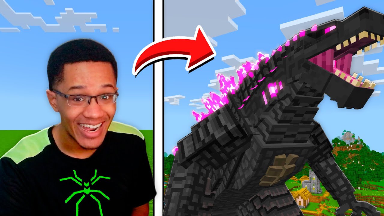 Me Transformei no EVOLVED GODZILLA KAIJU do Minecraft