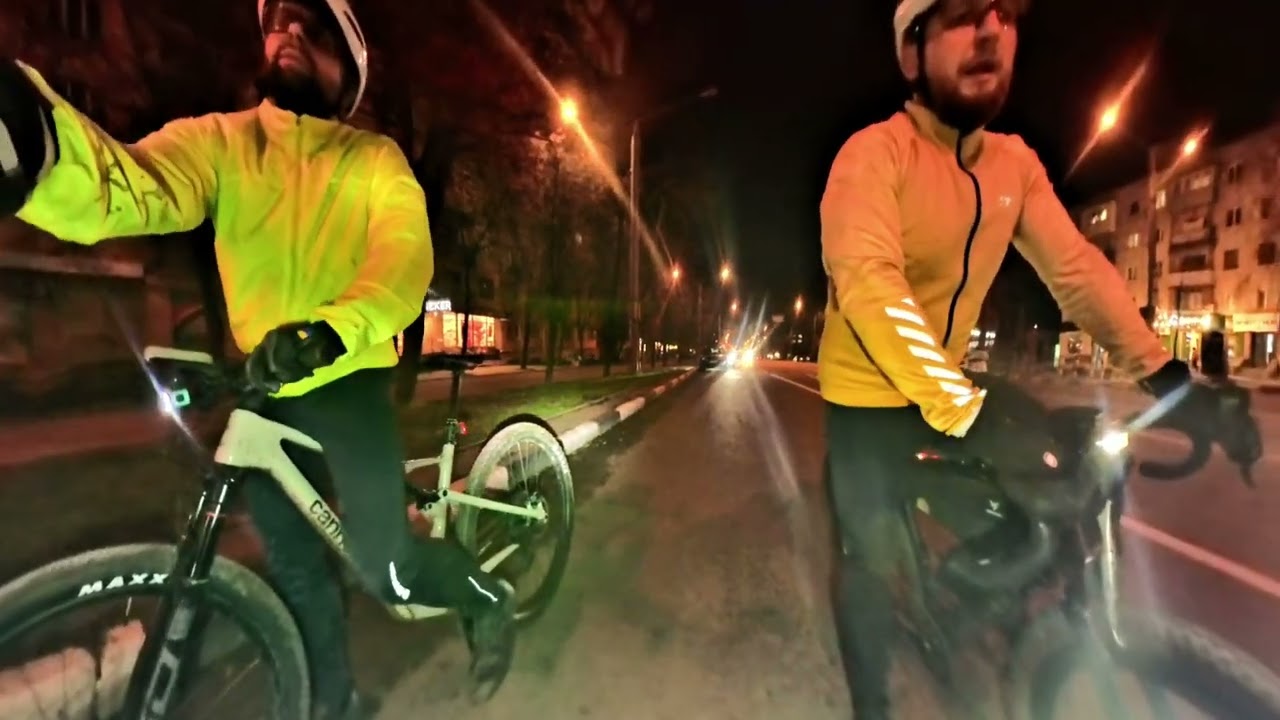 От метро Научная до 23 Августа по ночному Харькову, докатываю сотку по страве.